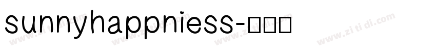 sunny happniess字体转换